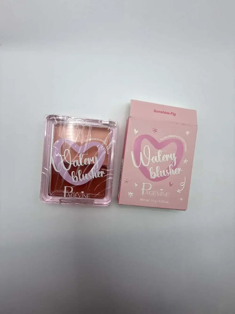 Pagevine Watery Blusher Cream & Watery Blush Duo in Sunshine Fig